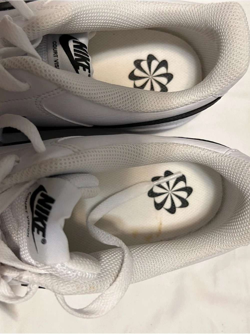 Nike White Mesh Low-Top Sneakers